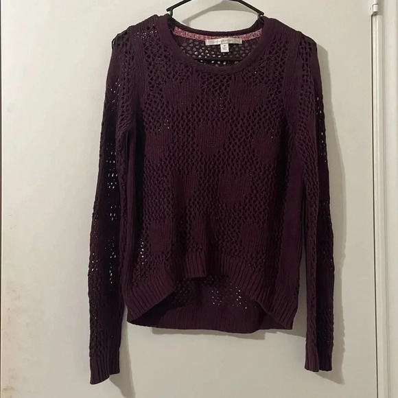 LC Lauren Conrad Sweaters - Lauren Conrad Heart Knit Sweater Size M